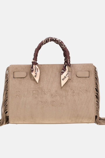 canyon tote fringes CANYON TOTE FRINGES SUEDE GREY RUE MADAM PARIS 