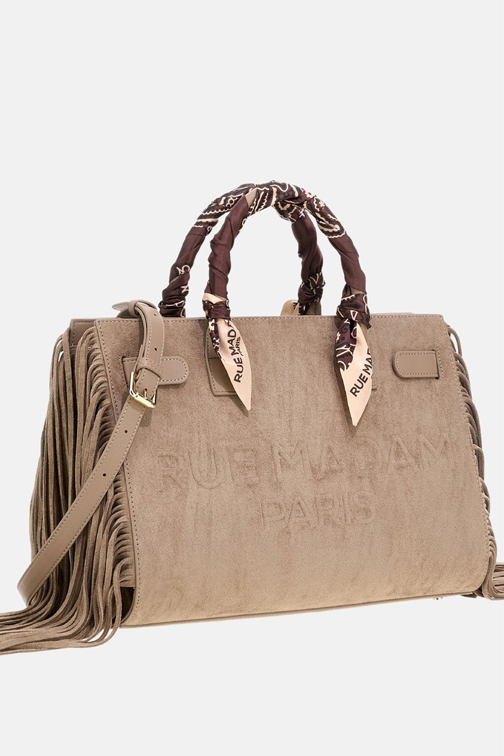 canyon tote fringes CANYON TOTE FRINGES SUEDE GREY RUE MADAM PARIS 