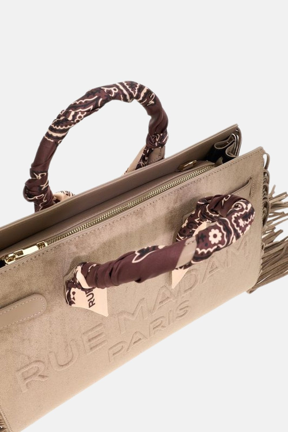 canyon tote fringes CANYON TOTE FRINGES SUEDE GREY RUE MADAM PARIS 