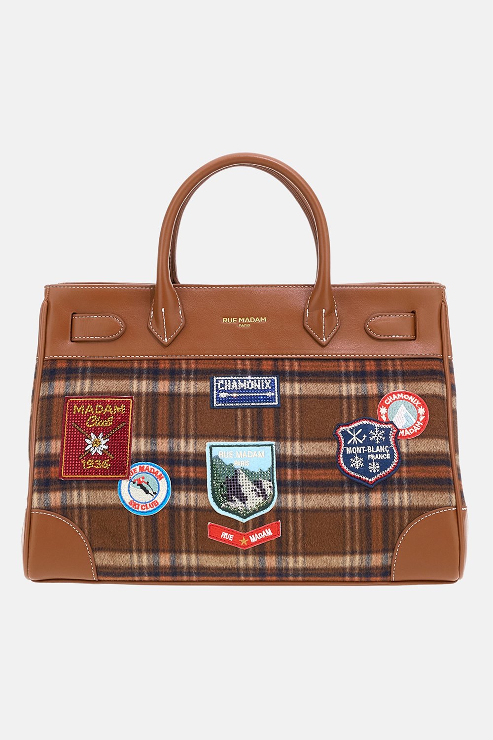 borsa chamonix tote CHAMONIX TOTE TARTAN GREEN RUE MADAM PARIS 