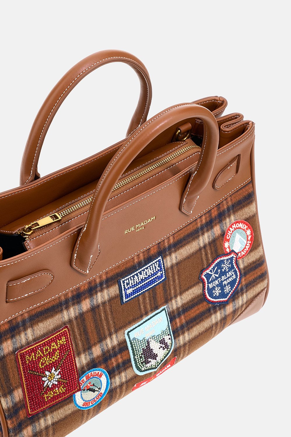 borsa chamonix tote CHAMONIX TOTE TARTAN GREEN RUE MADAM PARIS 