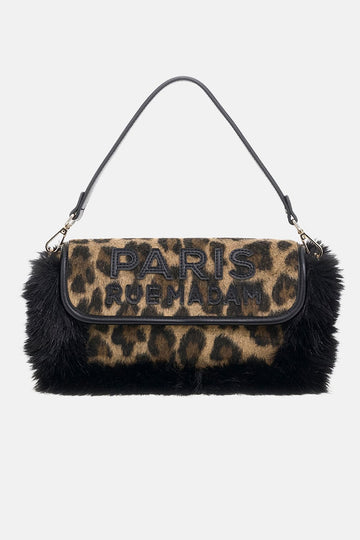 borsa megeve shoulder MEGEVE SHOULDER LEOPARD RUE MADAM PARIS 