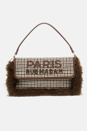borsa megeve shoulder MEGEVE SHOULDER PIED DE POULE RUE MADAM PARIS 
