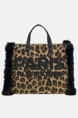 RUE MADAM PARIS borsa megeve tote Leopardato