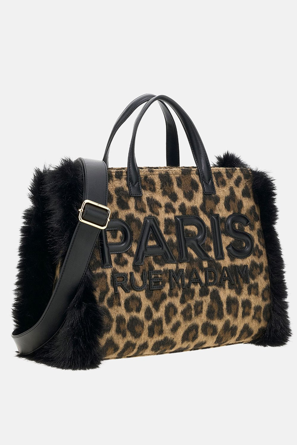 borsa megeve tote MEGEVE TOTE LEOPARD RUE MADAM PARIS 