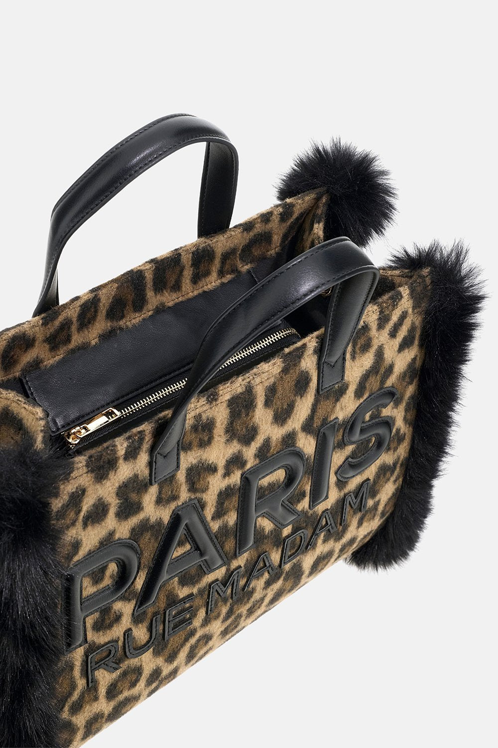 borsa megeve tote MEGEVE TOTE LEOPARD RUE MADAM PARIS 