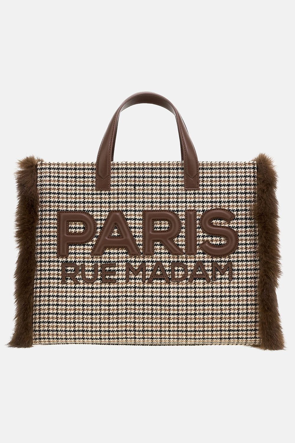 borsa megeve tote MEGEVE TOTE PIED DE POULE RUE MADAM PARIS 