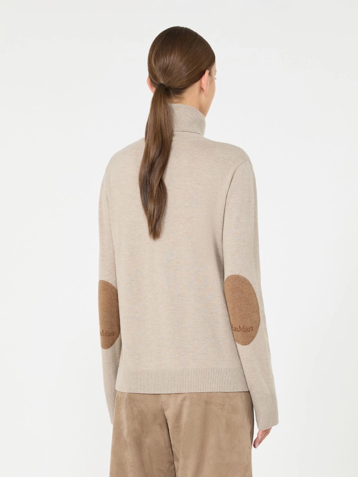 dolcevita in lana con toppe SMMALLEGRA 002 S MAXMARA 