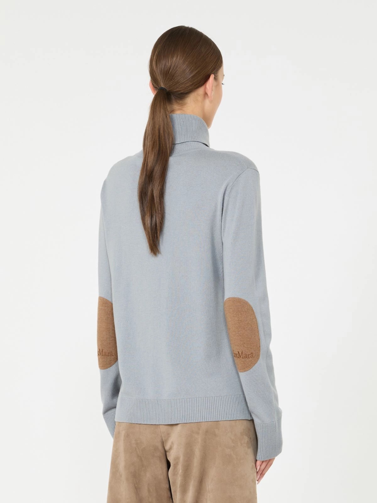dolcevita in lana con toppe SMMALLEGRA 008 S MAXMARA 