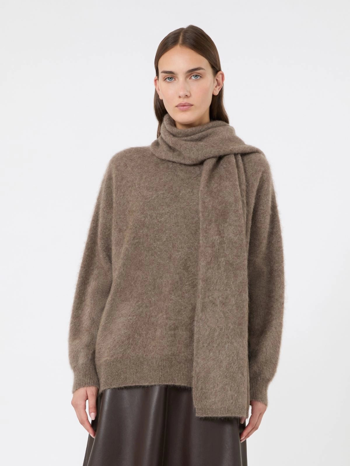 maglia in yak con sciarpa SMMARIA 001 S MAXMARA 
