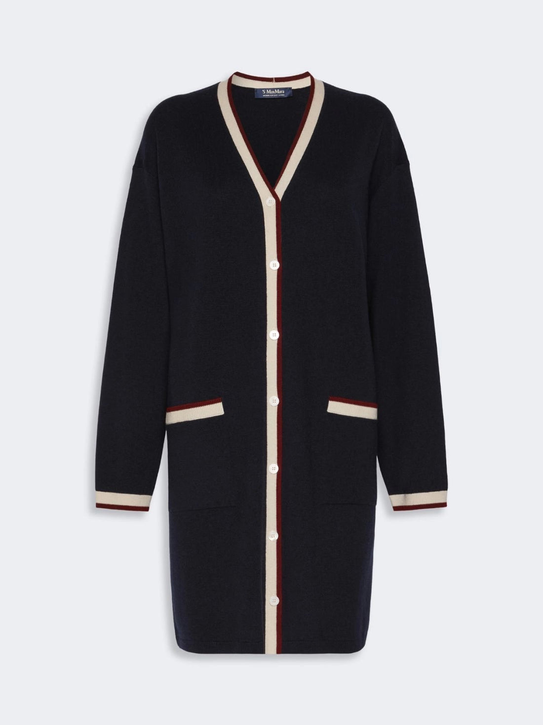 Cardigan lungo con dettagli SMMBOERO 010 S MAXMARA 