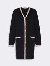 S MAXMARA Cardigan lungo con dettagli Blu