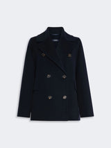 S MAXMARA caban doppiopetto in lana Blu