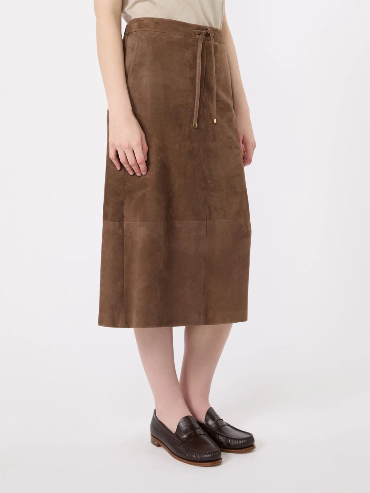 gonna in pelle scamosciata SMMGAZZA 001 S MAXMARA 