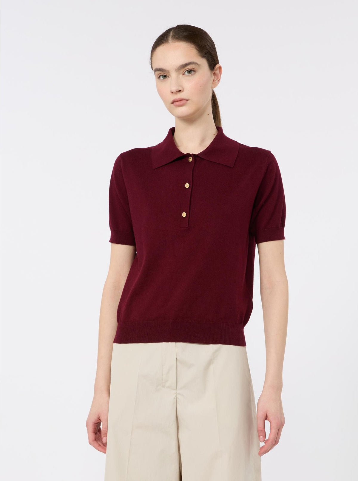 Polo in cotone, seta e cachemire SMMPOMPOSA 002 S MAXMARA 