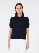 S MAXMARA Polo in cotone, seta e cachemire Blu
