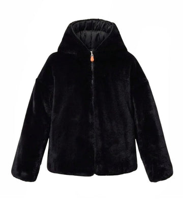 giubbino reversibile in pelliccia sintetica AKIKO BLACK SAVE the duck 