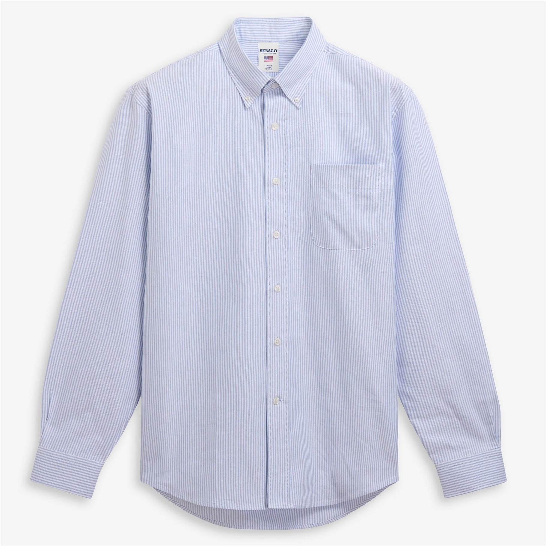 camicia doubling ox DOUBLING OX ROYAL BLUE/WHITE SEBAGO 