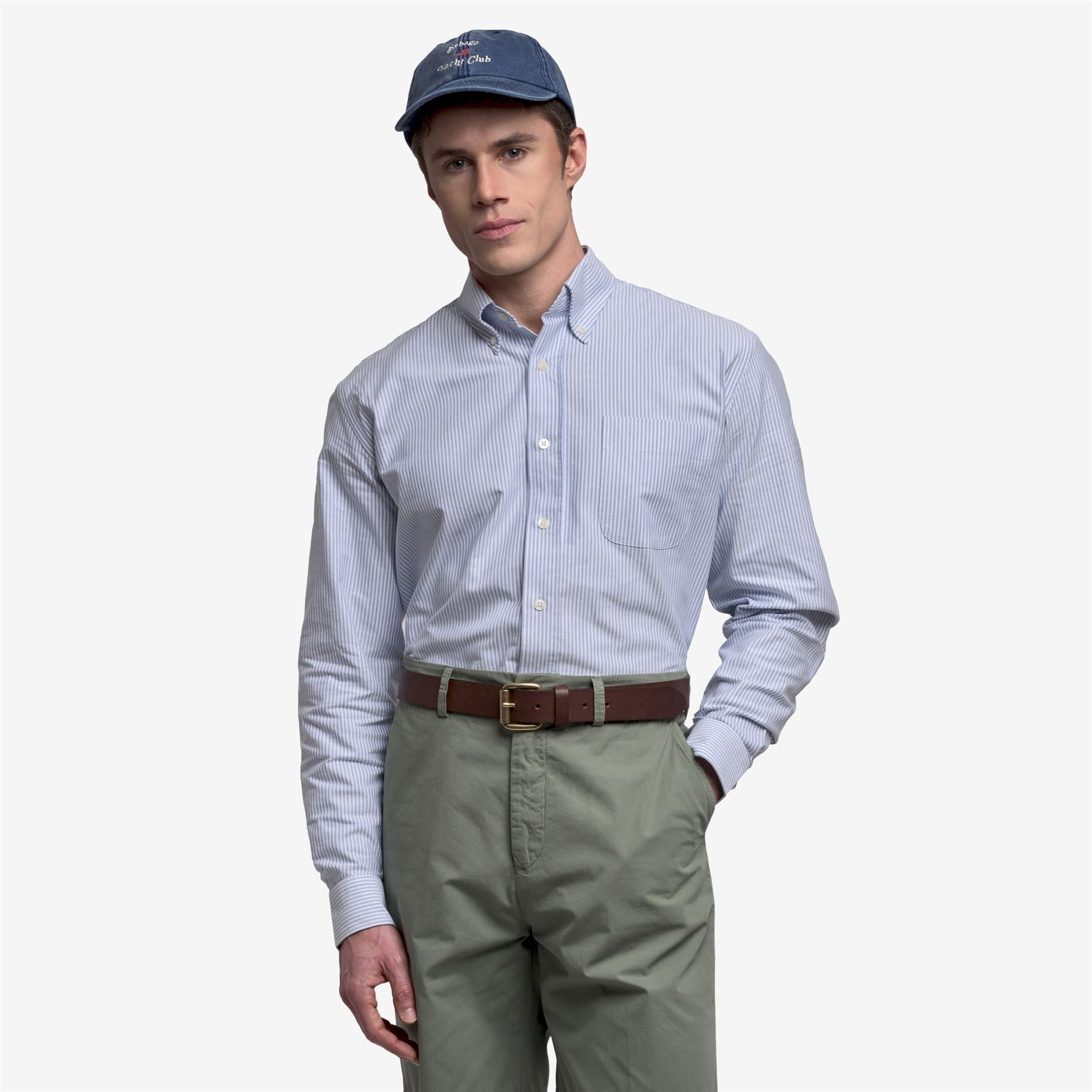camicia doubling ox DOUBLING OX ROYAL BLUE/WHITE SEBAGO 