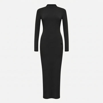 abito lungo con schiena scoperta AB4180C BLACK SILENCE 