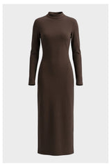 SILENCE abito lungo con schiena scoperta Dark brown