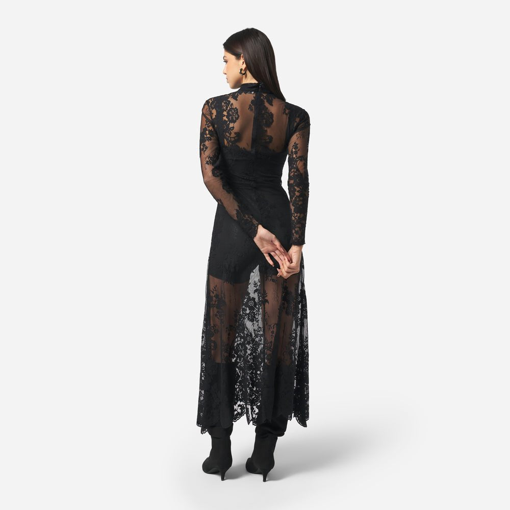 abito in pizzo nara SLAB038 BLACK SILENCE 