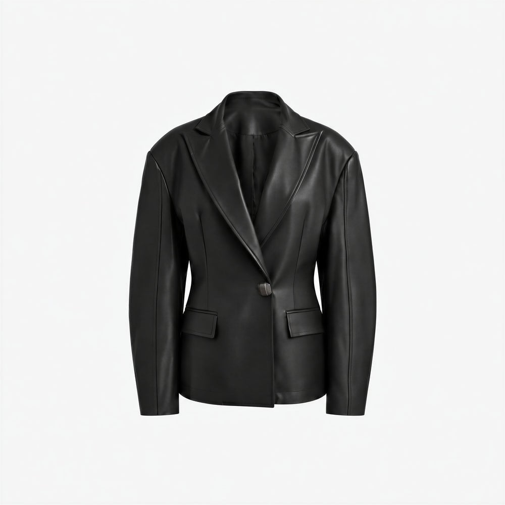 blazer billow in ecopelle SLGI019 BLACK SILENCE 