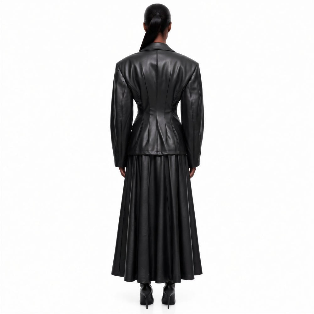 blazer billow in ecopelle SLGI019 BLACK SILENCE 