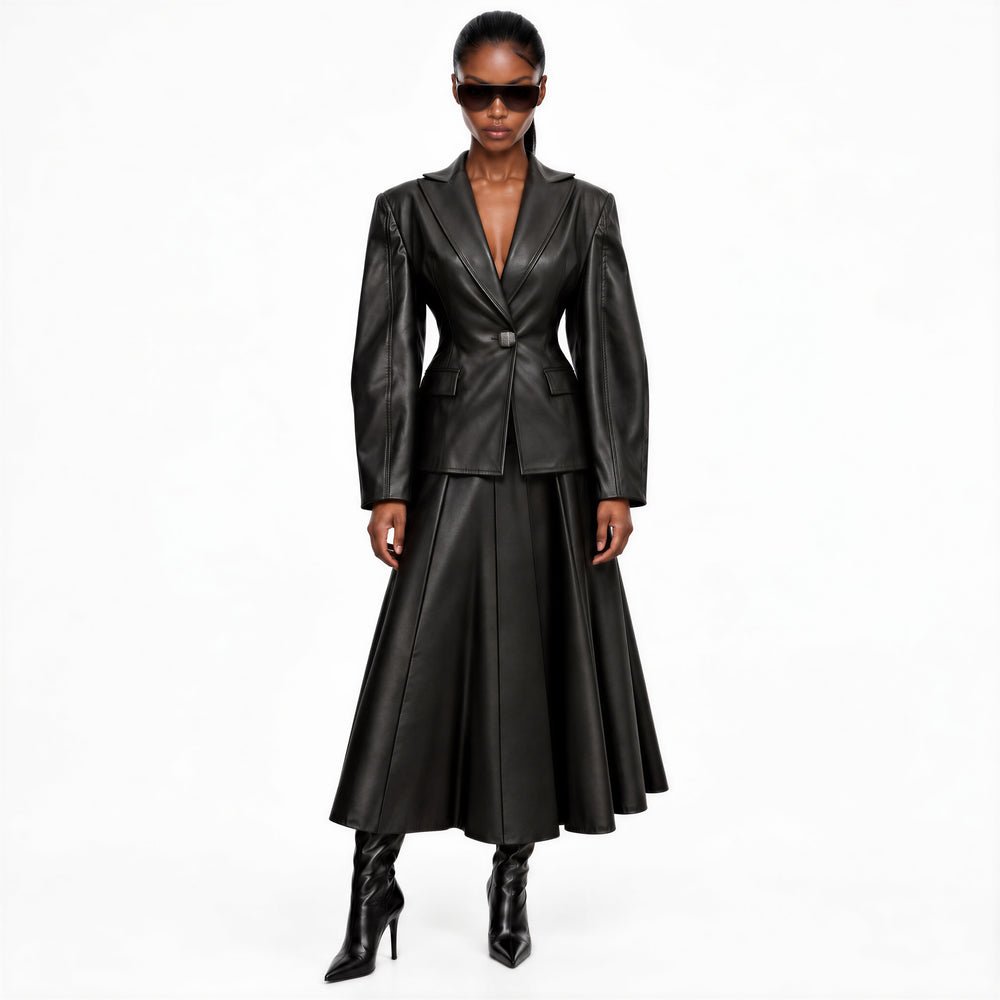 blazer billow in ecopelle SLGI019 BLACK SILENCE 