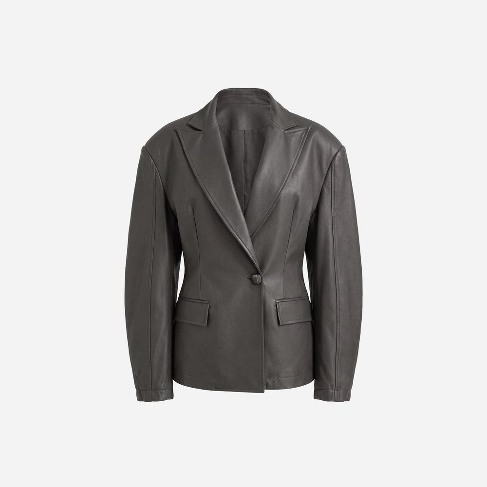 blazer billow in ecopelle SLGI019 DARK GREY SILENCE 