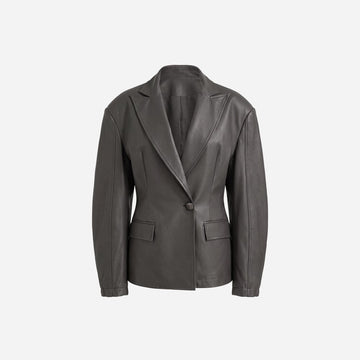 blazer billow in ecopelle SLGI019 DARK GREY SILENCE 
