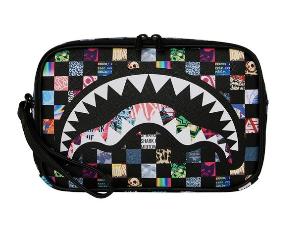 pochette crazy check toiletry brick 910B9441 NSZ SPRAYGROUND 