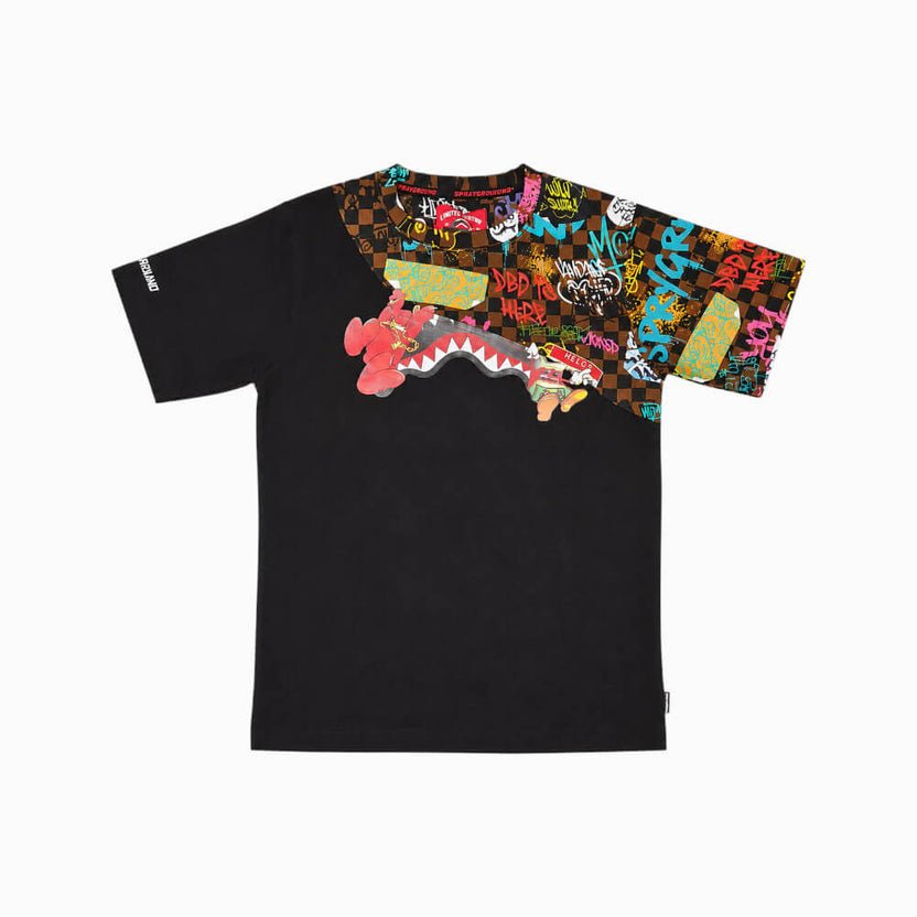 t-shirt con stampa SPY1504 BLACK SPRAYGROUND 