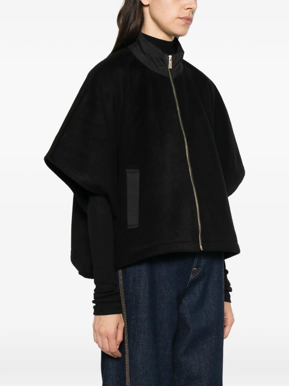 poncho in panno con zip 262TA4410 00006 TWINSET 