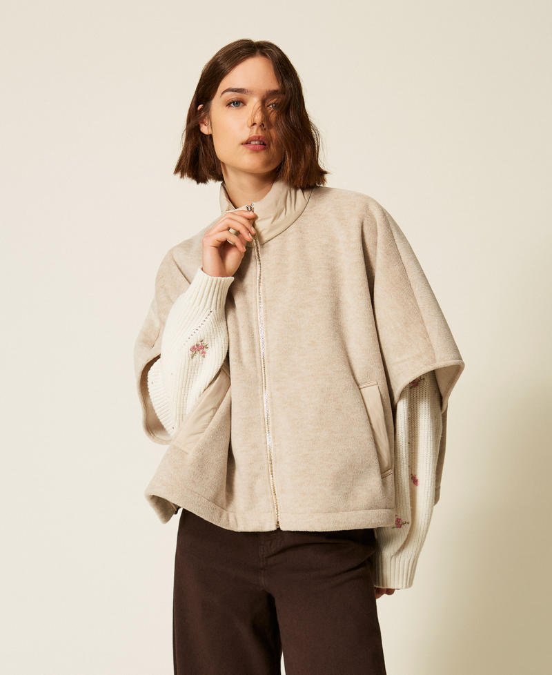 poncho in panno con zip 262TA4410 00310 TWINSET 