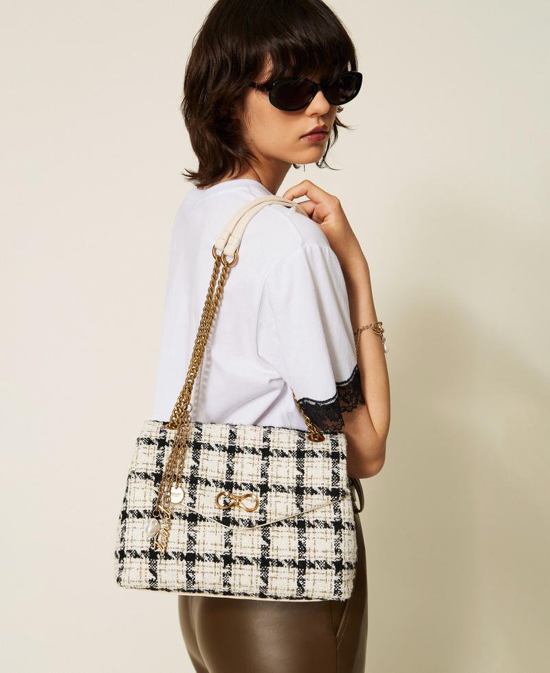 borsa a tracolla bouclè check 262TB7320 13859 TWINSET 