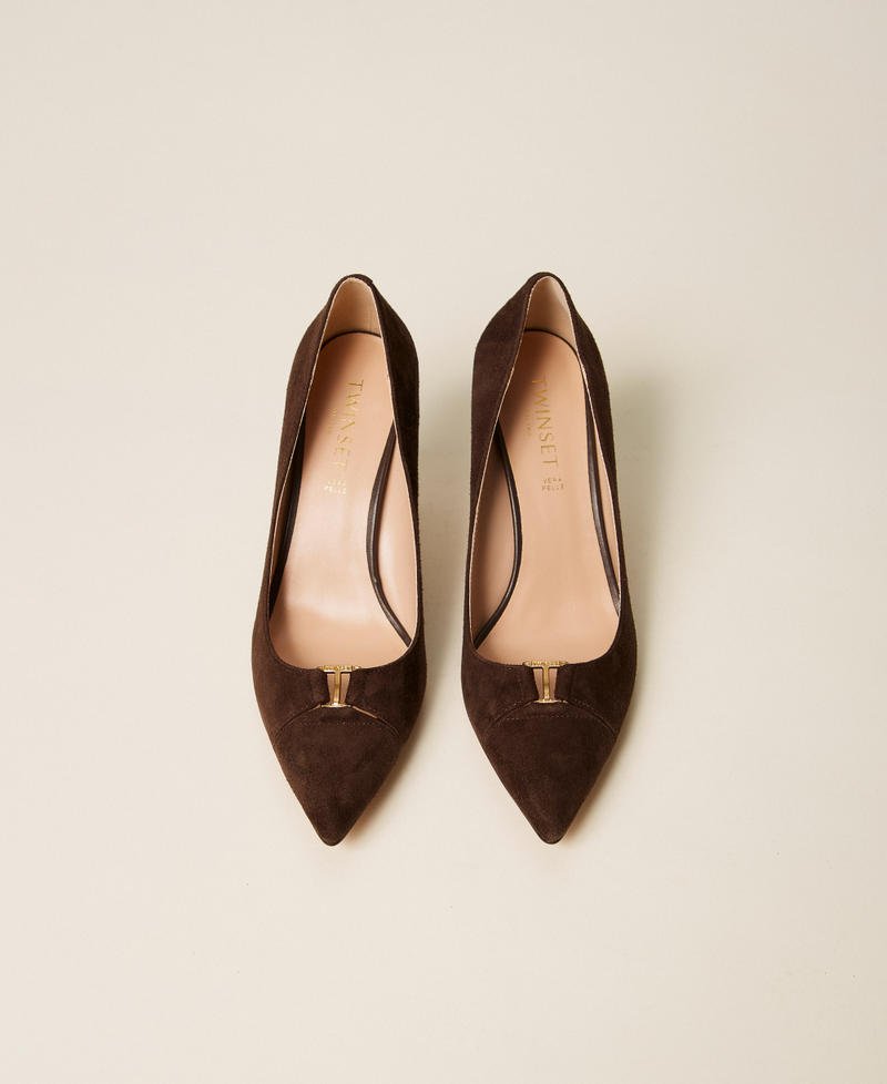 decollette tacco alto in suede 262TCP018 13411 TWINSET 