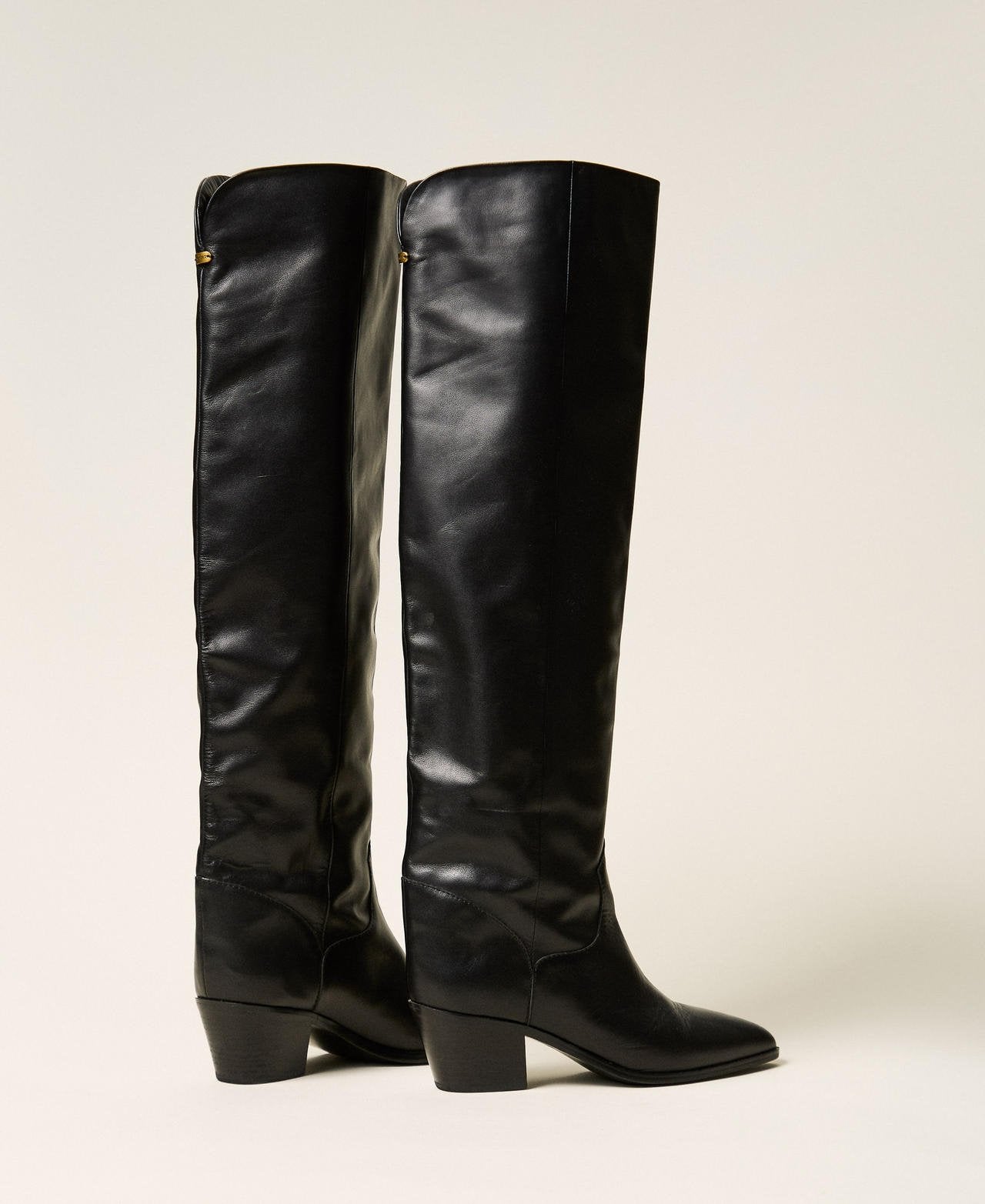 stivali alti in pelle 262TGT046 00006 TWINSET 