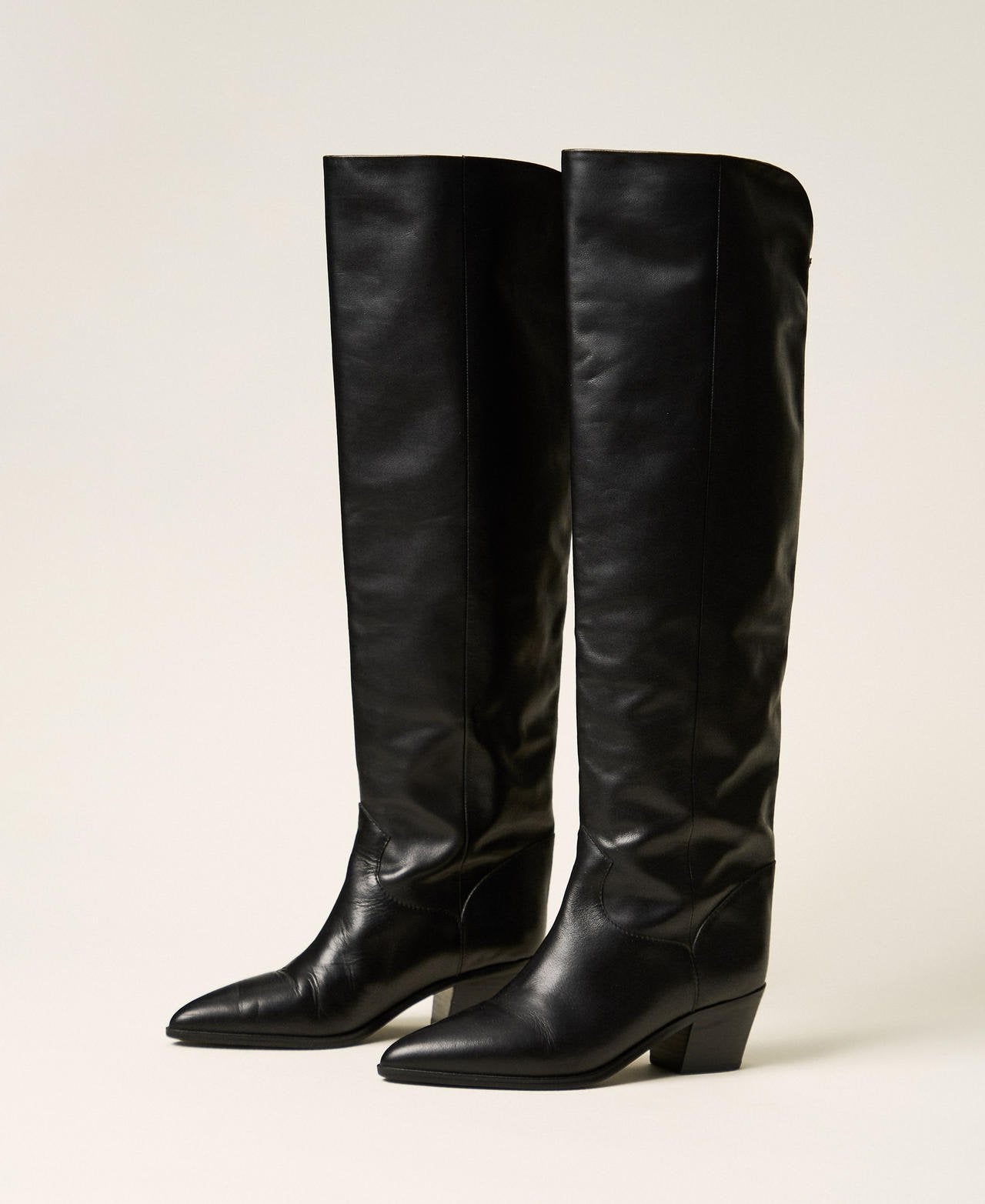 stivali alti in pelle 262TGT046 00006 TWINSET 