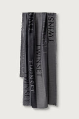 TWINSET sciarpa jacquard con logo Nero