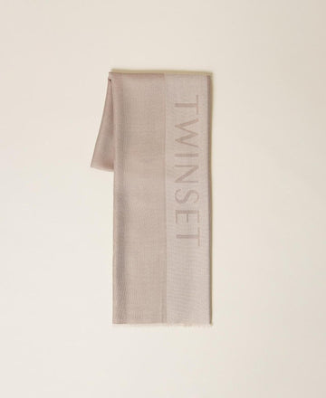sciarpa jacquard con logo 262TO5490 00369 TWINSET 