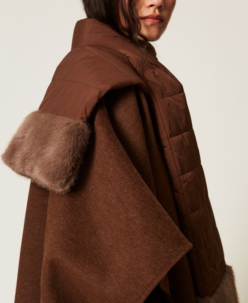 poncho in panno con sciarpa 262TO5510 13411 TWINSET 