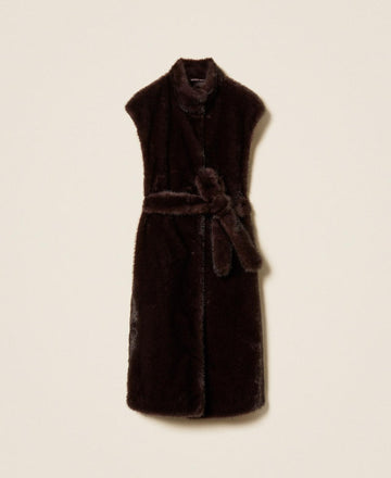 gilet lungo in faux fur 262AP2121 13655 TWINSET ACTITUDE 