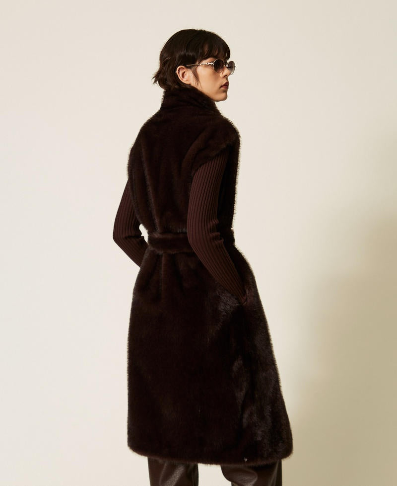 gilet lungo in faux fur 262AP2121 13655 TWINSET ACTITUDE 