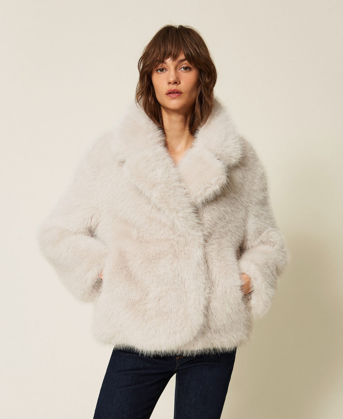 cappotto in pelliccia sintetica 262AP2130 05710 TWINSET ACTITUDE 