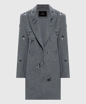 cappotto in lana con pailettes 262AP2150 12838 TWINSET ACTITUDE 