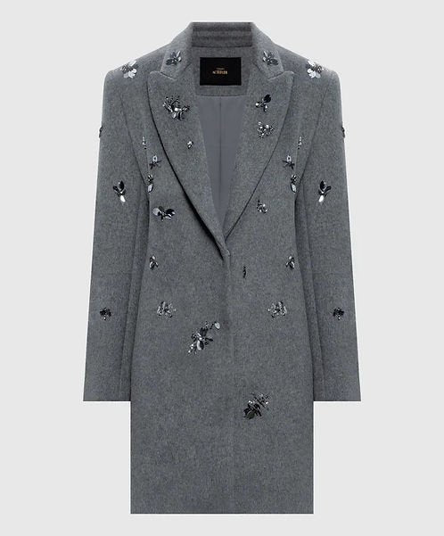 cappotto in lana con pailettes 262AP2150 12838 TWINSET ACTITUDE 