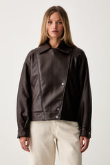 TWINSET ACTITUDE giubbino in similpelle Marrone