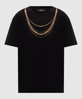 TWINSET ACTITUDE t-shirt con catena Nero