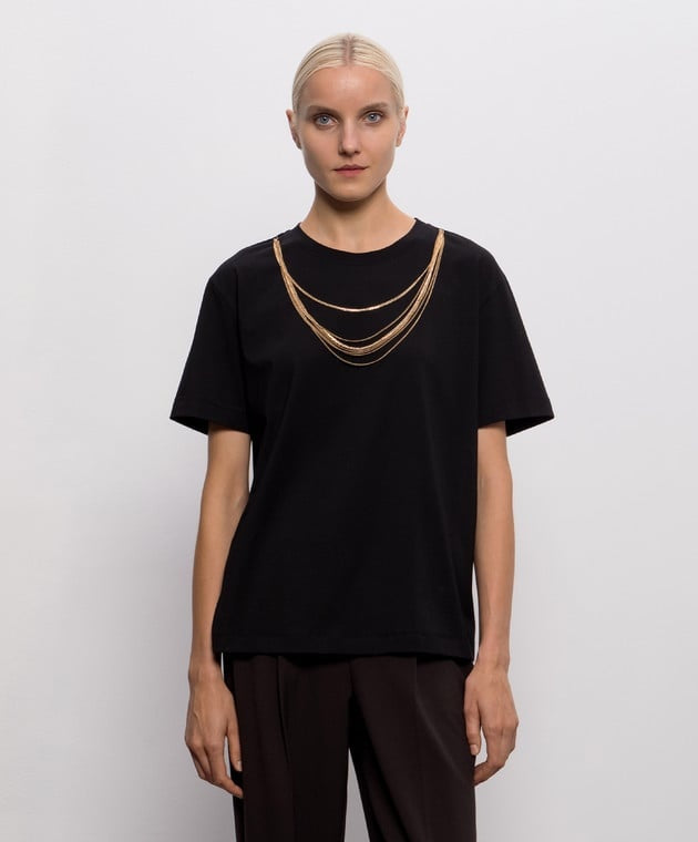 t-shirt con catena 262AP2460 00006 TWINSET ACTITUDE 